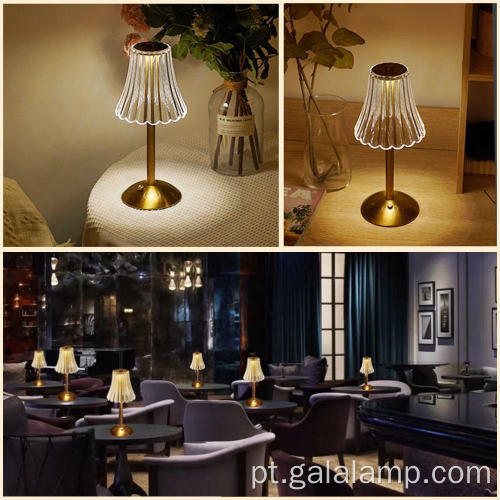 Candeeiro de mesa retro de metal com carregamento USB de alta qualidade